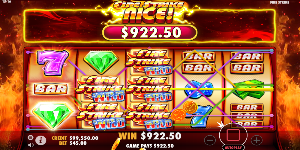 Fire Strike online casino game Win