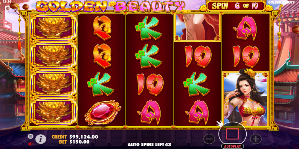 Golden Beauty slot game GamePlay Golden Beauty slot game GamePlay