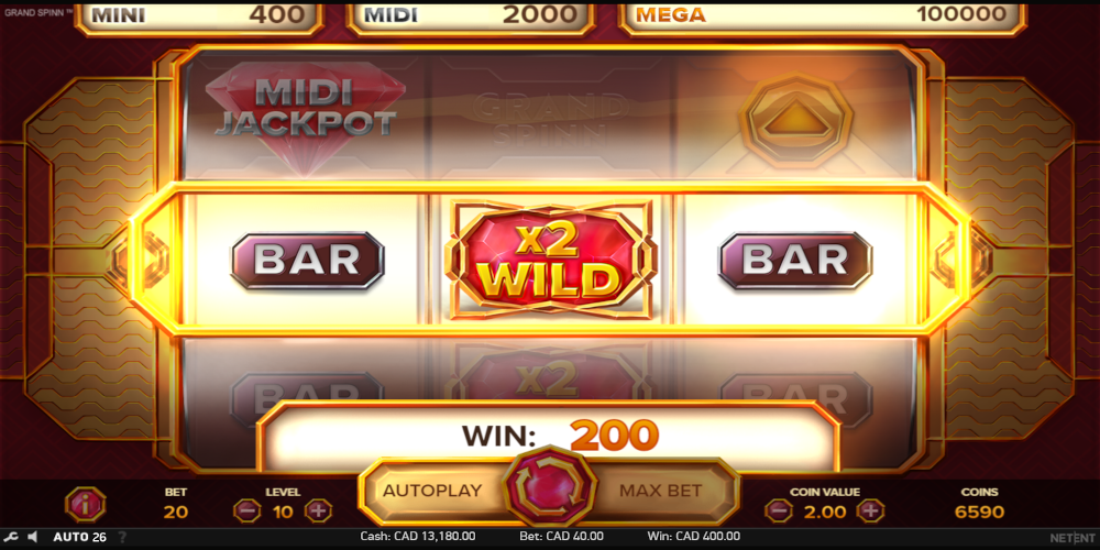 Grand Spinn slot game Win