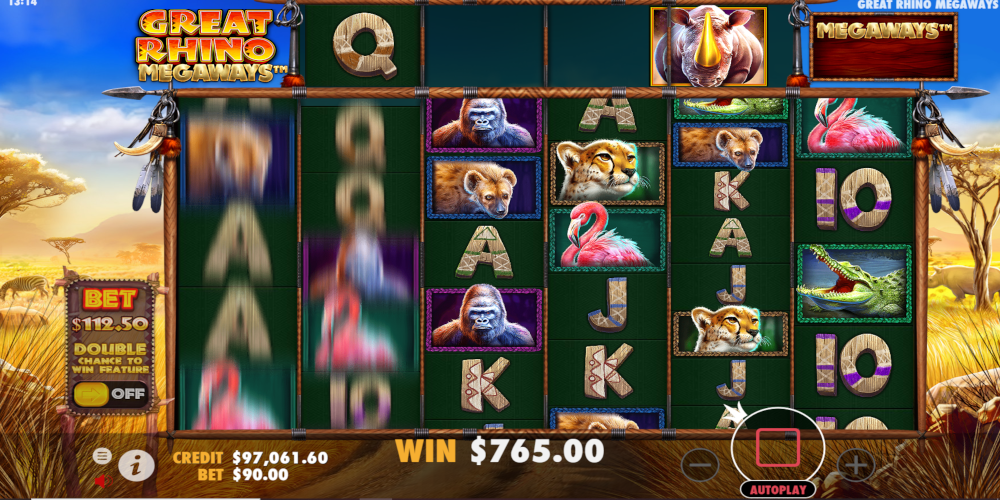 Great Rhino Megaways slot game Wild