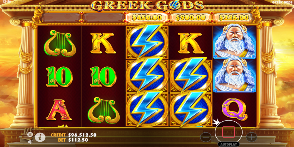 Greek Gods slot game GamePlay