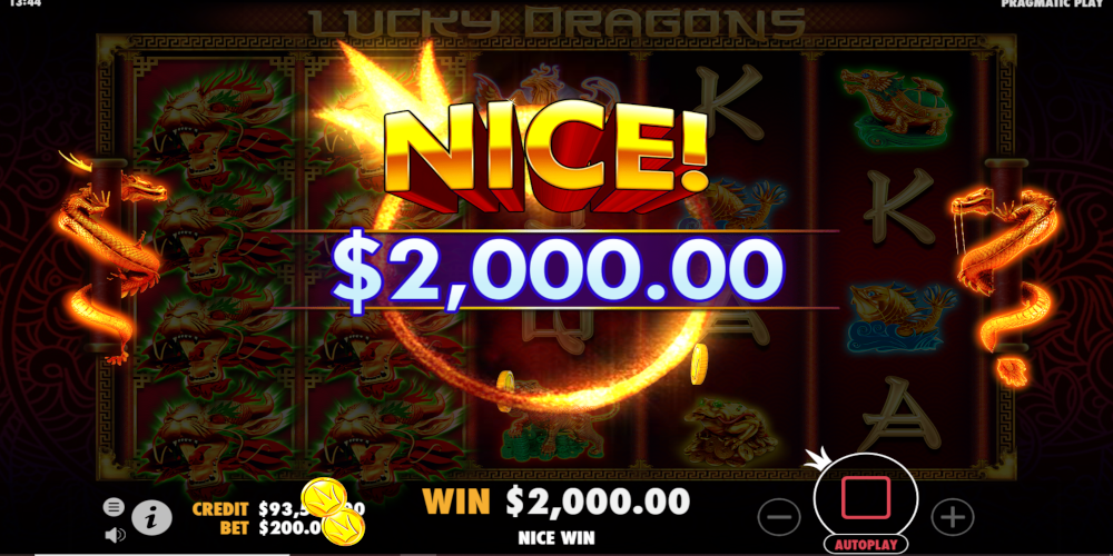 Lucky Dragons slot game Big Win