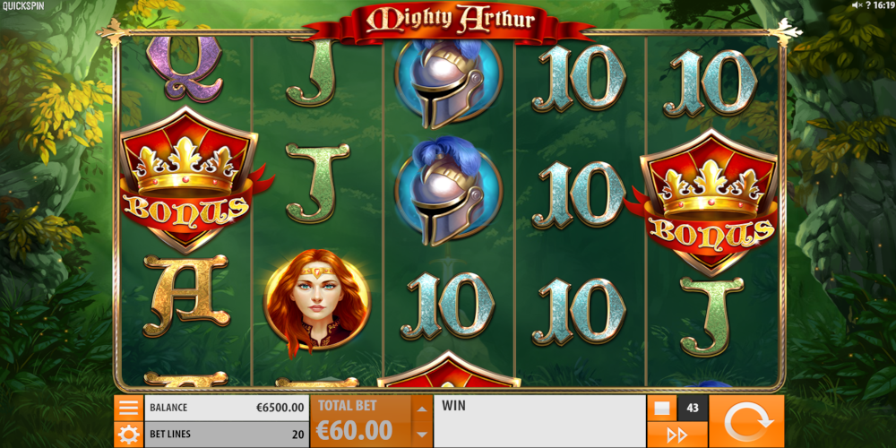 Mighty Arthur slot game GamePlay