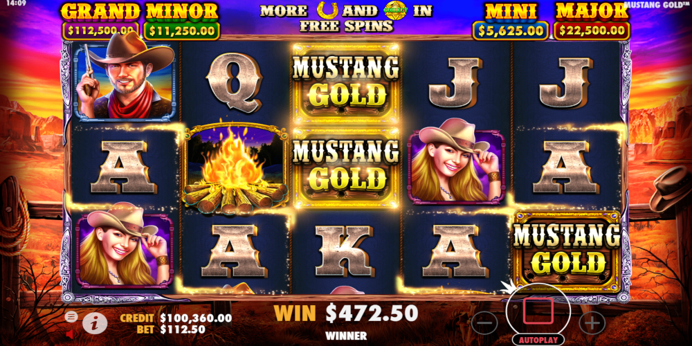 Mustang Gold slot game GamePlay
