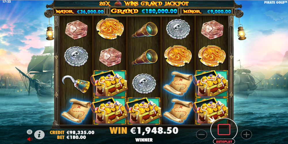 Pirate Gold slot game GamePlay