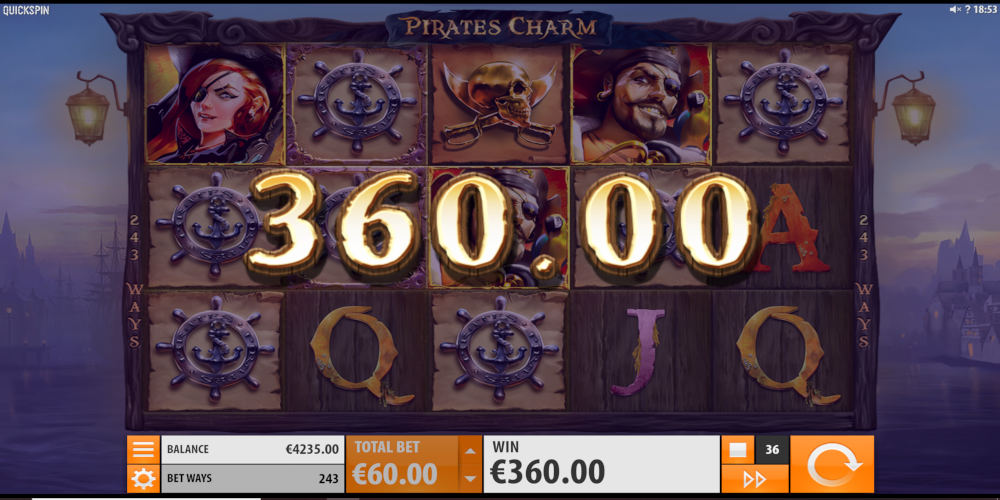 Pirates Charm slot game Win