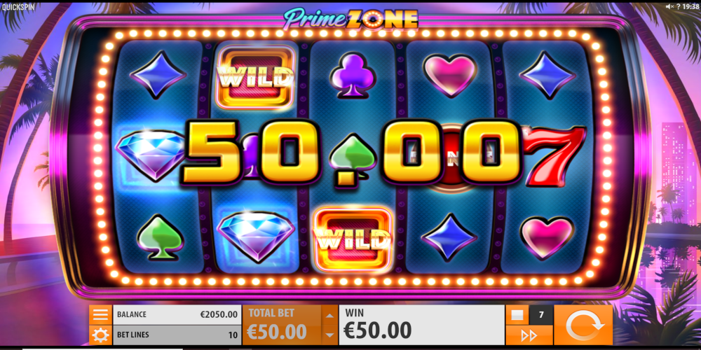 Prime Zone by Quickspin slot game Win