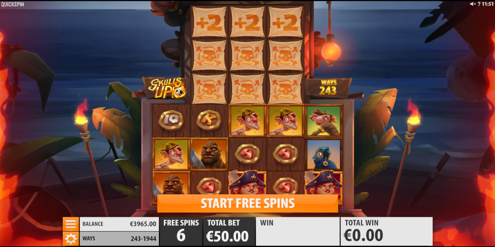 Skulls Up! slot game Free Spin