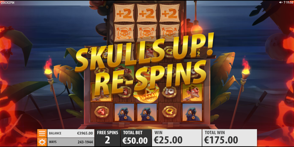 Skulls Up! slot game Re-Spin