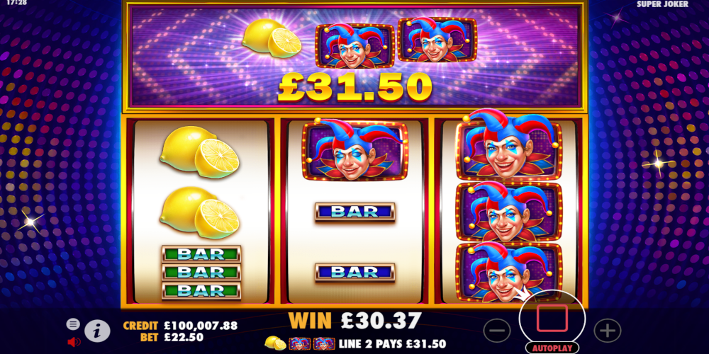 Super Joker slot game GamePlay