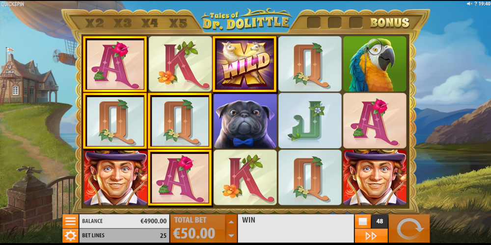Tales of Dr. Dolittle slot game GamePlay