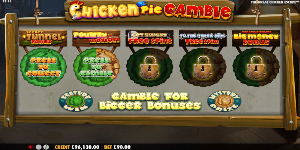 The Great Chicken Escape slot game Bigger Bonus