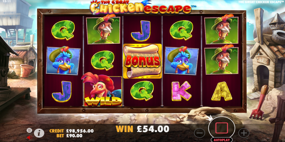 The Great Chicken Escape slot game GamePlay