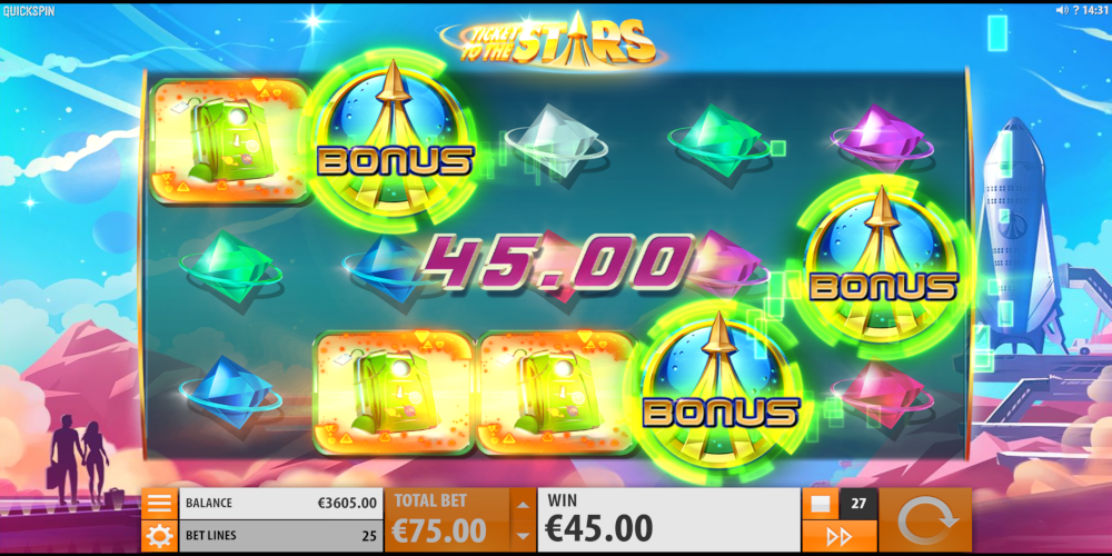 Ticket to the Stars slot game Bonus