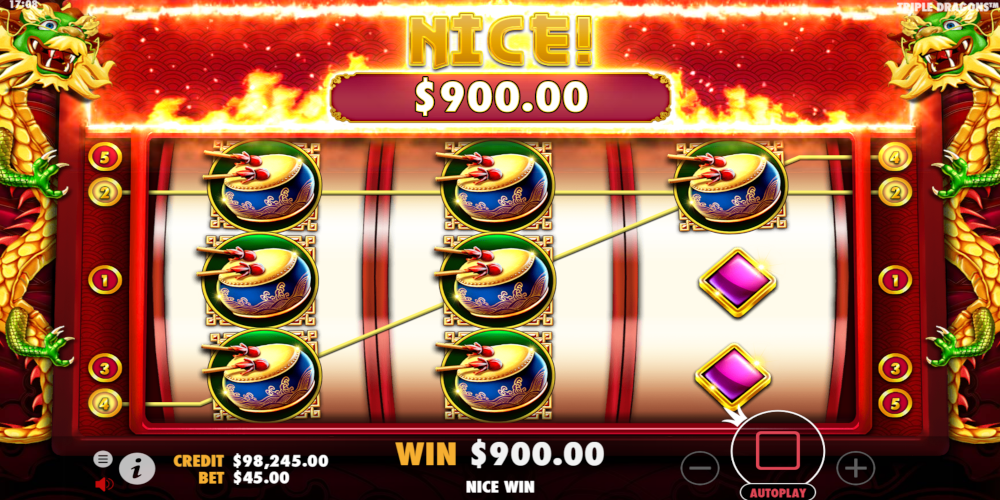 Triple Dragons slot game Big Win Triple Dragons slot game Big Win