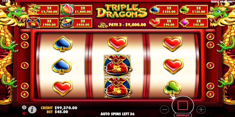 Triple Dragons slot game GamePlay Triple Dragons slot game GamePlay