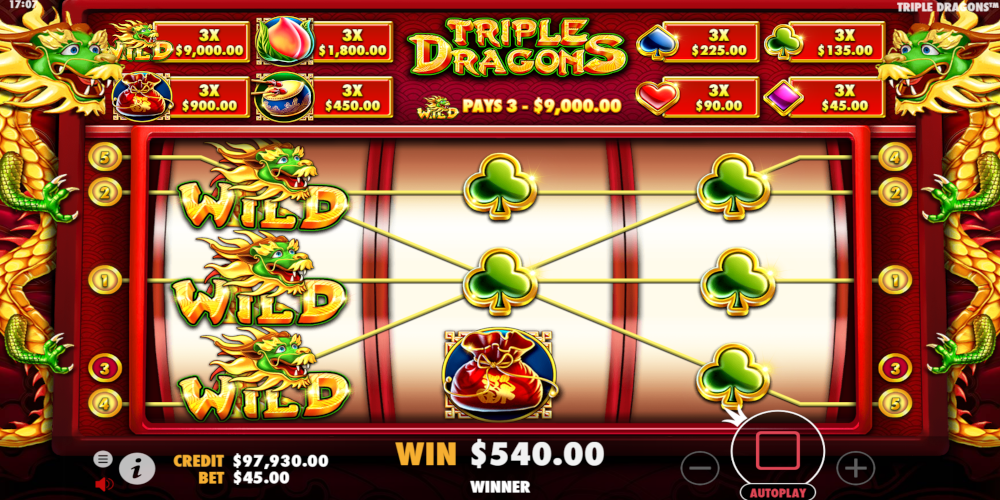 Triple Dragons slot game Wild Triple Dragons slot game Wild