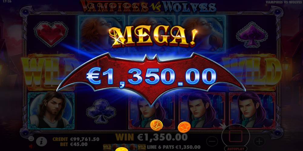 Vampires vs Wolves slot game Mega Win Vampires vs Wolves slot game Mega Win