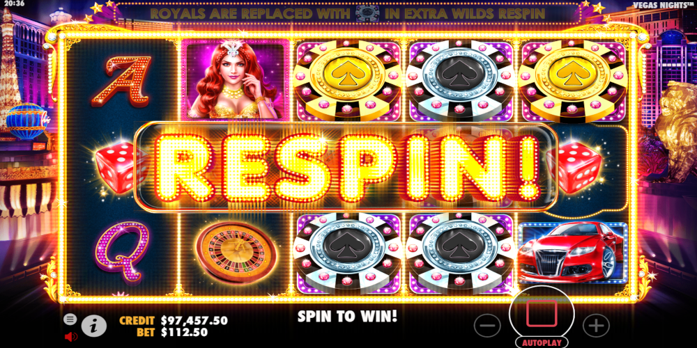 Vegas Nights casino slot game Respin