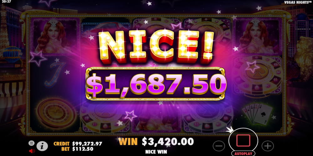 Vegas Nights slot game Win