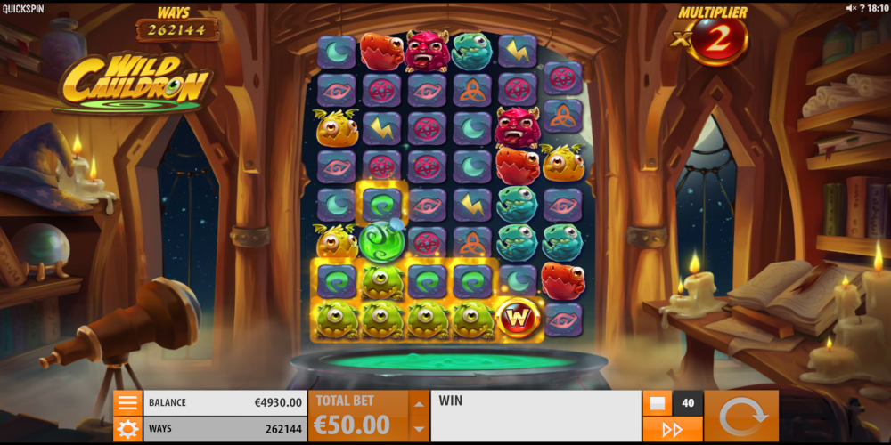 Wild Cauldron slot game GamePlay