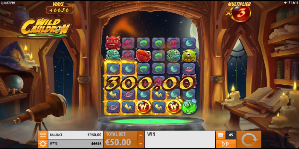 Wild Cauldron slot game Win