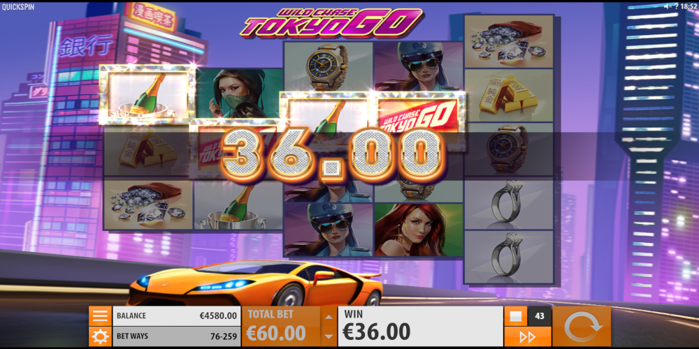 Wild Chase Tokyo Go slot game GamePlay