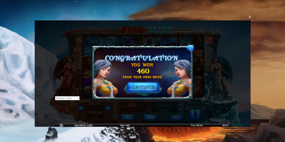 Fire and Ice online slot game Free Spin