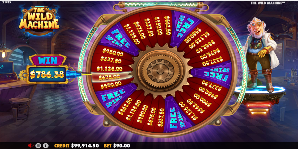 The Wild Machine casino slot game The Wonder Wheel Spin