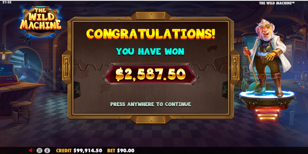 The Wild Machine slot game Win