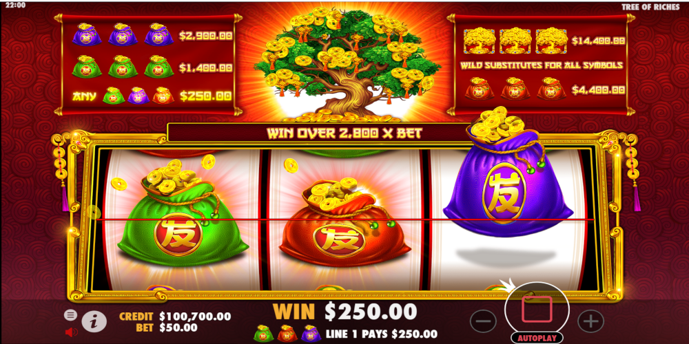Tree of Riches slot game Win