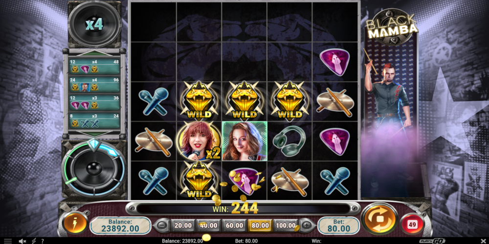 Black Mamba slot game Win