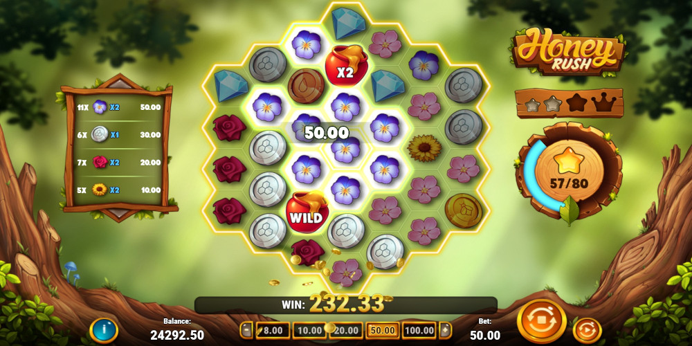 Honey Rush slot game Wild with Multiplied Win