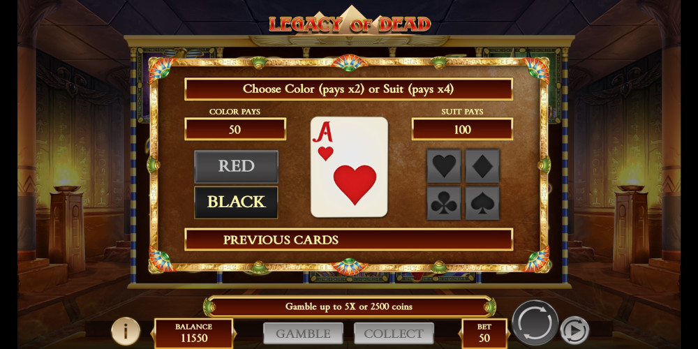 Legacy of Dead slot game Risk game let you Double your WIN