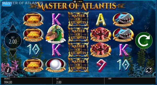 Masters of Atlantis slot game Gameplay