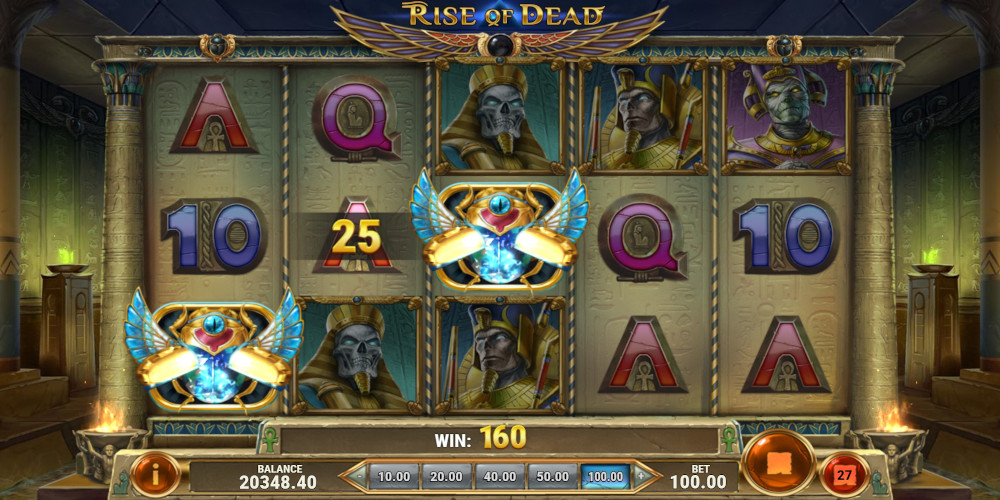 Rise of Dead slot game Gameplay Win