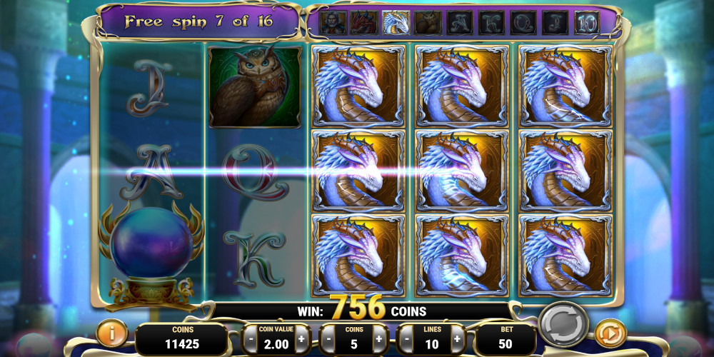 Rise of Merlin slot game Expanding symbols Rise of Merlin slot game Expanding symbols