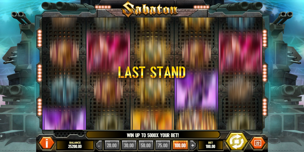 Sabaton casino slot game Last Stand feature