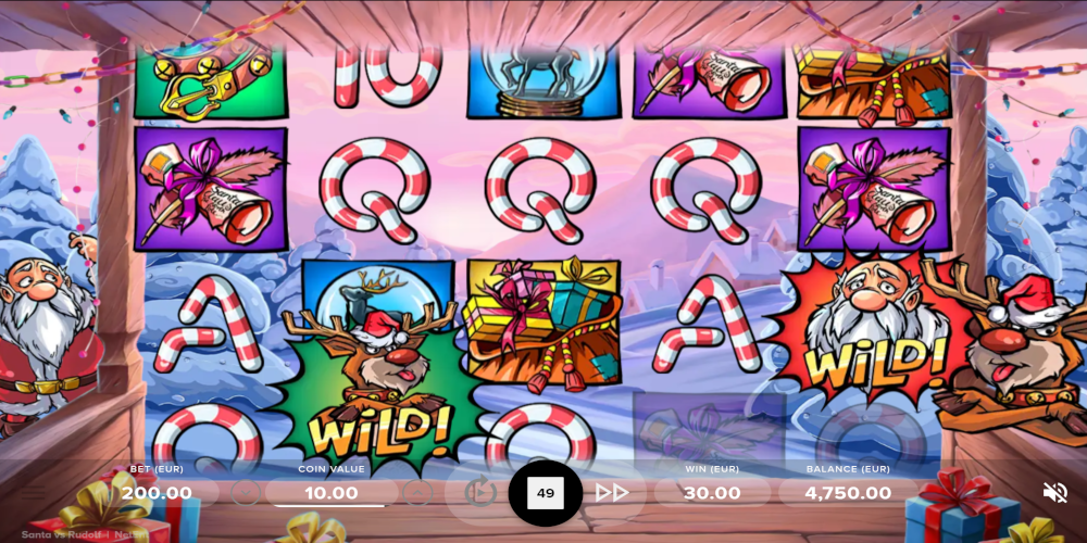 Santa vs Rudolf slot game Wilds