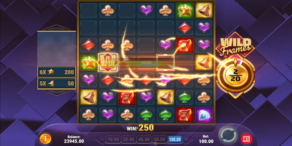 Wild Frames casino slot game Charge Meter