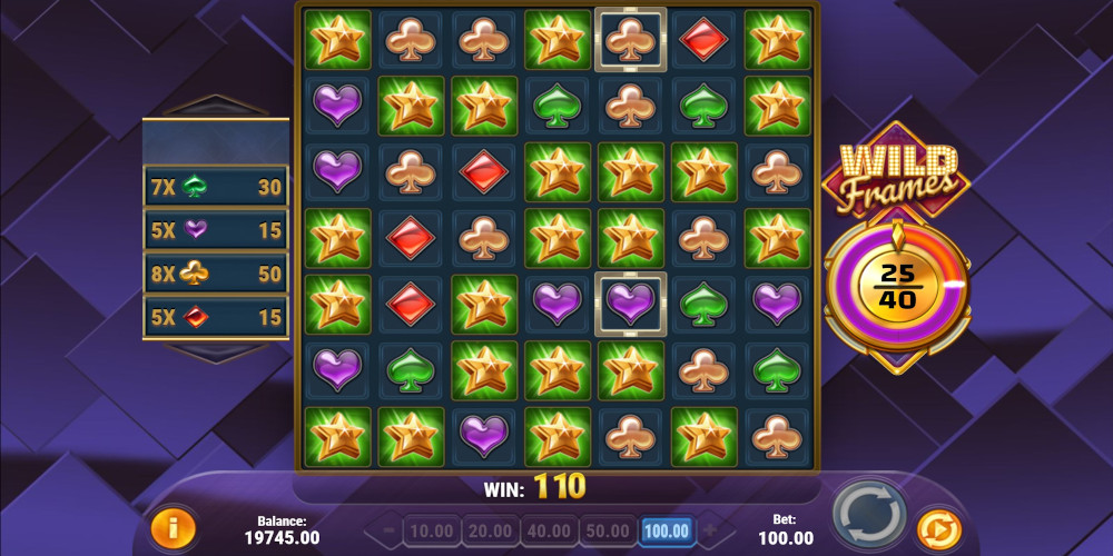 Wild Frames slot game Transform feature