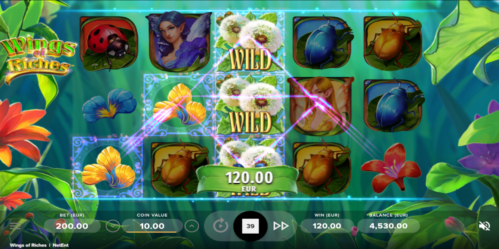 Wings of Riches casino slot game Wild
