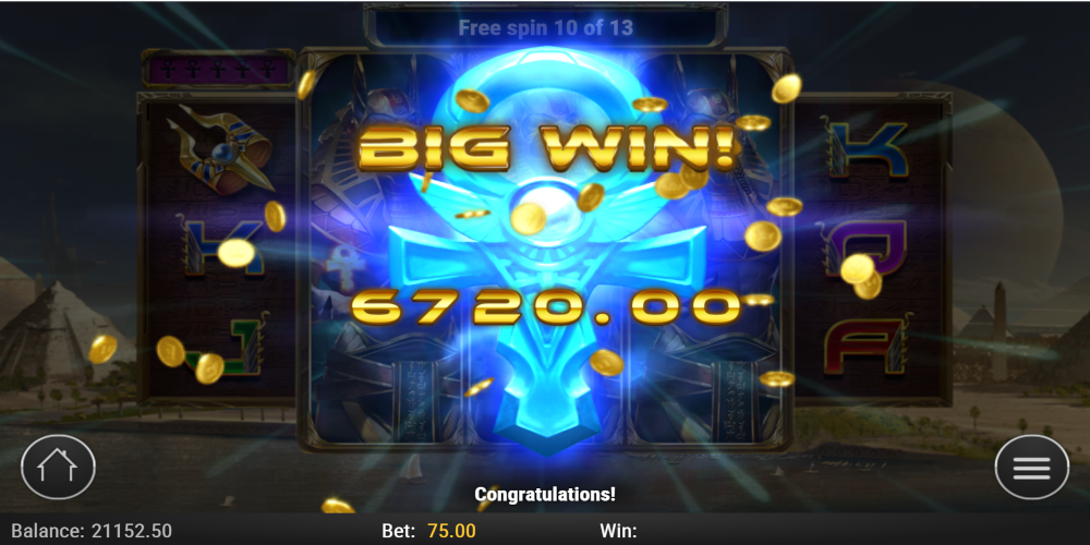 Ankh of Anubis slot game Big Win