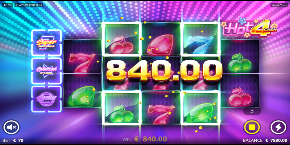 Hot 4 Cash slot game Win