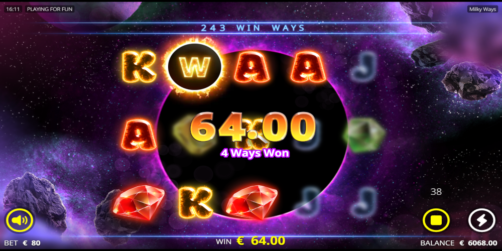 Milky Ways slot game GamePlay
