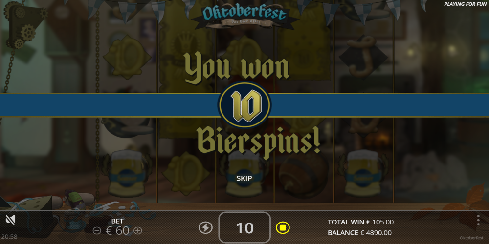 Oktoberfest slot game Free Spin