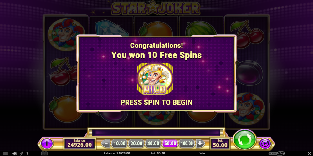 Star Joker casino slot game Free Spin