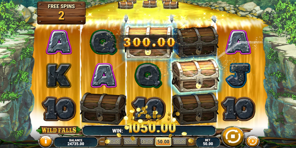Wild Falls slot game Win during Free Spins Wild Falls slot game Win during Free Spins