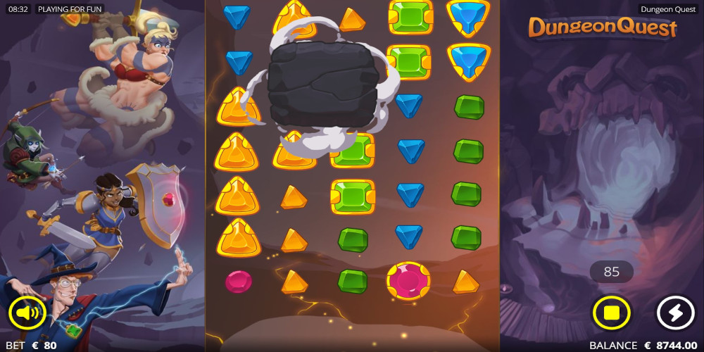Dungeon Quest casino slot game Power Stone feature Dungeon Quest casino slot game Power Stone feature
