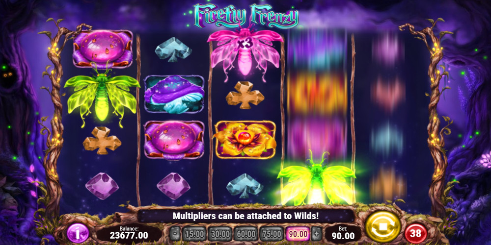 FIrefly Frenzy slot game Firefly Wilds feature FIrefly Frenzy slot game Firefly Wilds feature